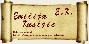 Emilija Kušljić vizit kartica